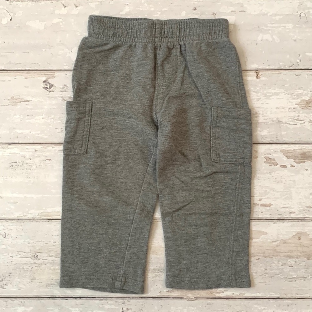 Boys 18m Gray Sweatpants Cargo Style Sweats Baby Toddler Pants Jumping Beans